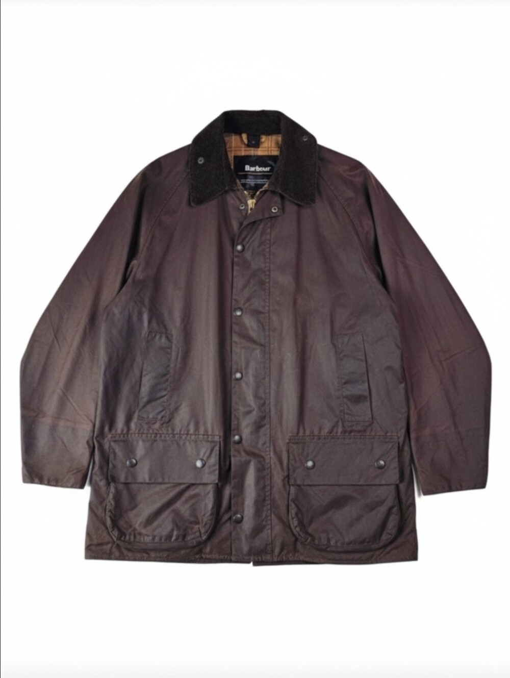 Barbour Beaufort Mens XL Brown Waxed Cotton Jacket Coat Made in England